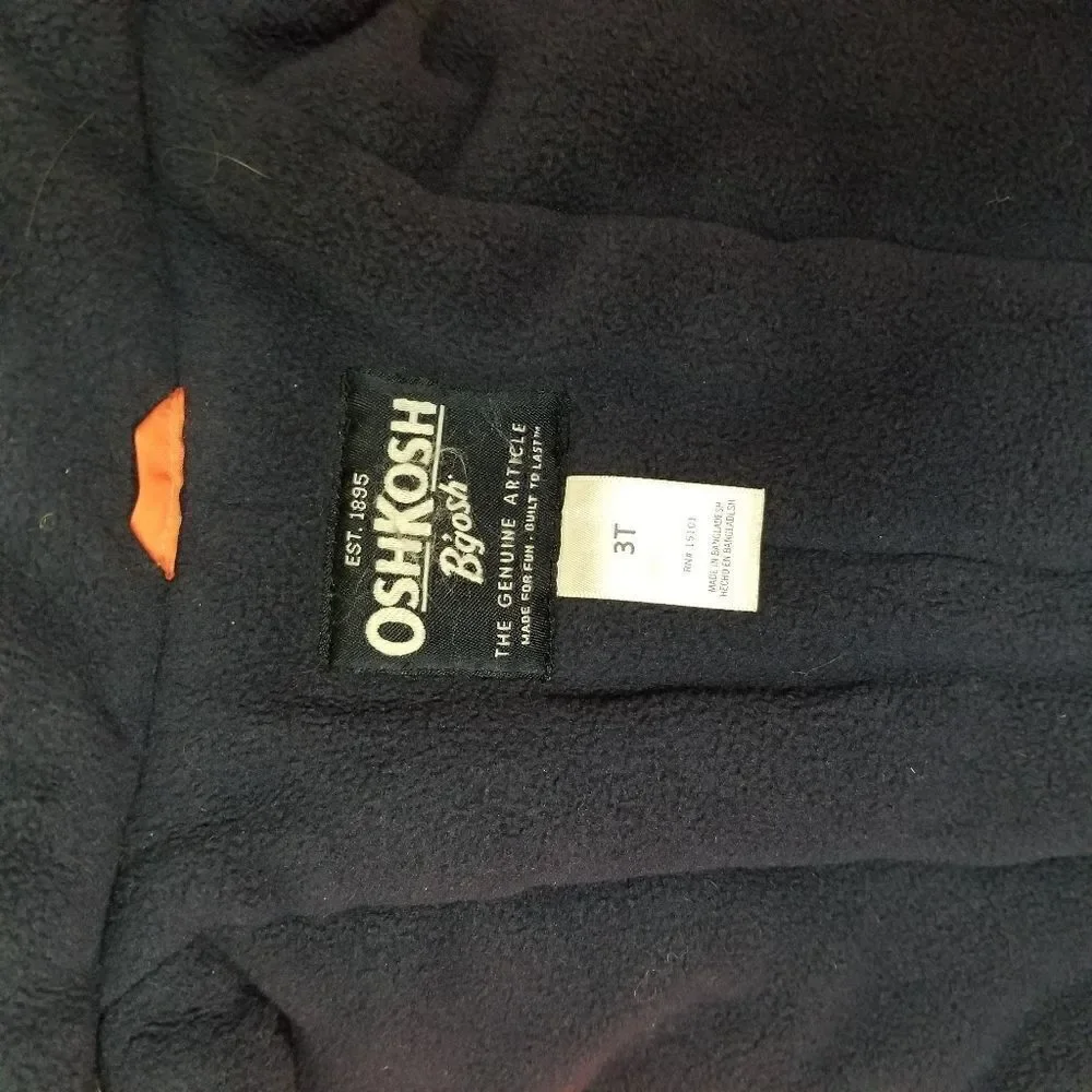Kids coat coral color winter snow size 3T hooded warm